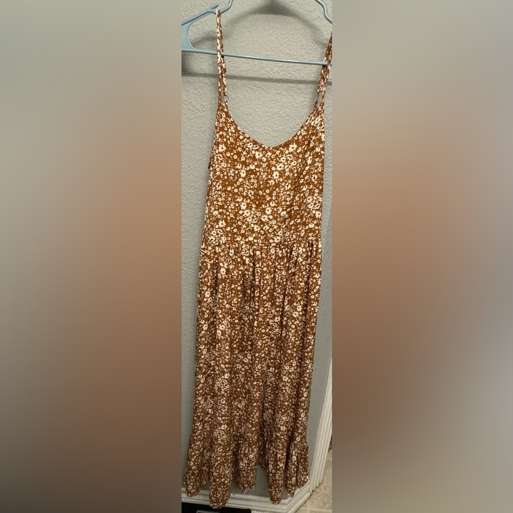 Cedar Rose Floral Maxi Dress Women’s Medium | Boho Spaghetti Strap
